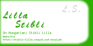 lilla stibli business card